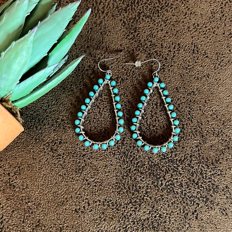 Turquoise Beaded Drops