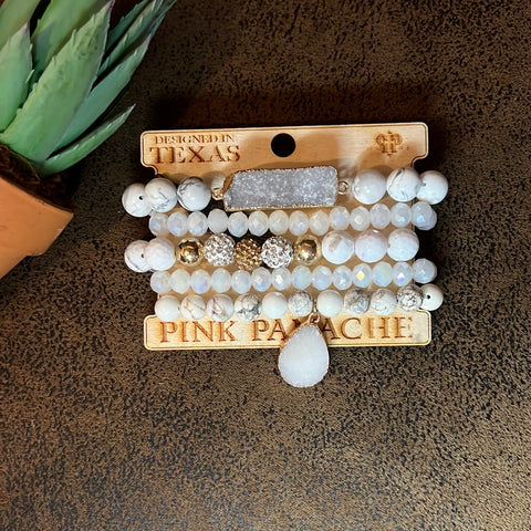 Pink Panache Cream Bracelet Set NWT