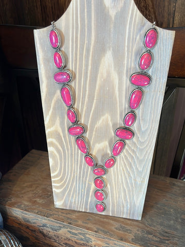 Pink Teardrop Necklace NWT