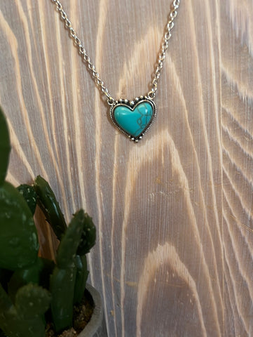 Mini Turquoise Heart NWT