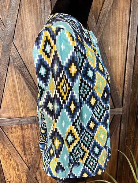 Blue Aztec Size S