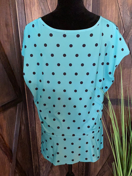 Polka Dot Fun Size L Mint/Navy
