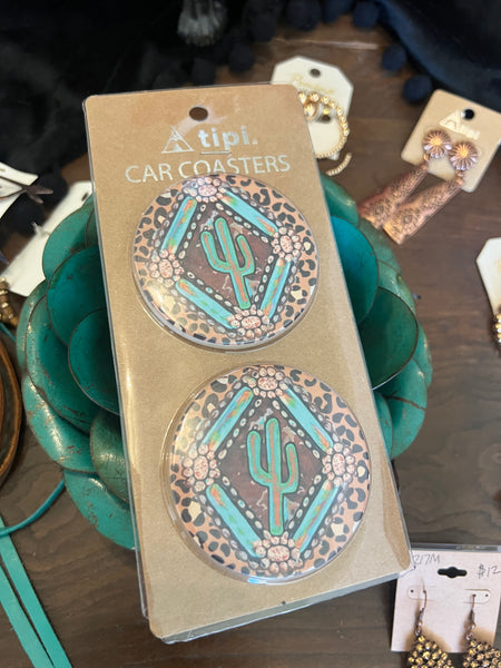 Cactus Car Coasters-NWT