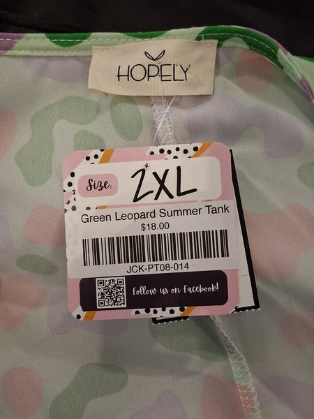Bright Camo Summer Tank 2X/ NWT