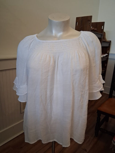 Cato Flowy White 18/20W - 2XL