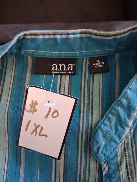 Ana Striped Blouse 1X