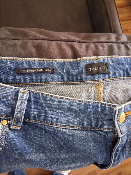 Talbots Straight Ankle Cuff Jeans 18W