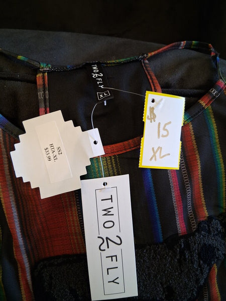 NWT Two Fly Serape Tank XL