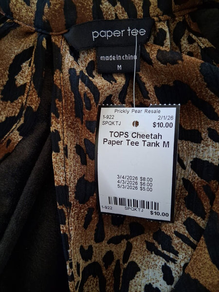 Cheetah Paper Tee Tank M