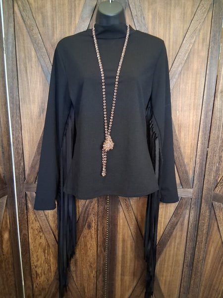 Top Chic Fringe Blouse L