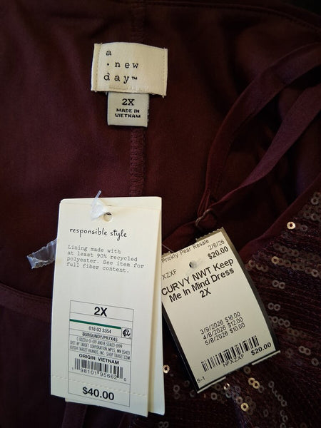 NWT Keep Me In Mind Dress 2X