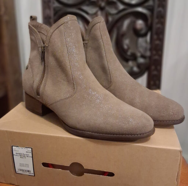 Revere Rusty Metallic Boots Size 11