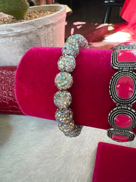 Silver Disco Ball Bracelet