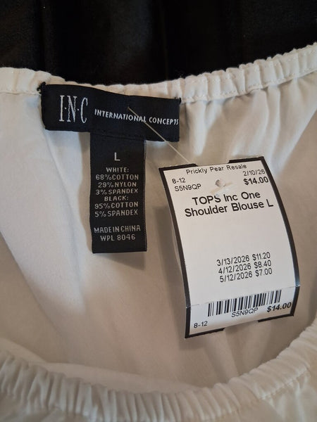 Inc One Shoulder Blouse L