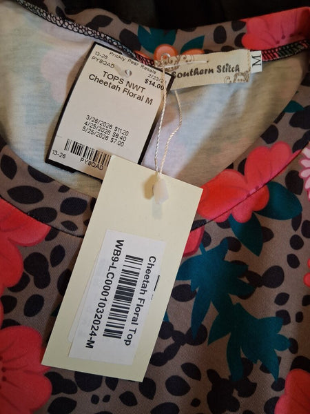 NWT Cheetah Floral M