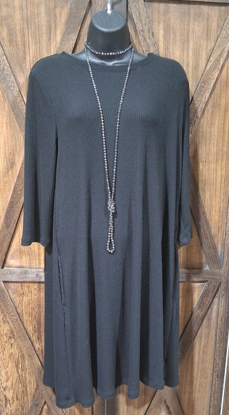 Time & Tru Ribbed Dress L