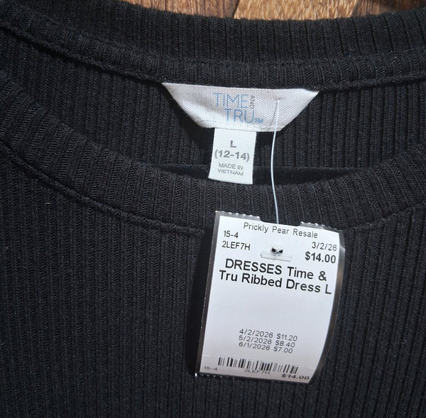 Time & Tru Ribbed Dress L