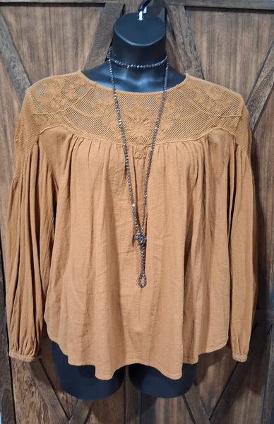 Ana Lace Detail Blouse 2X