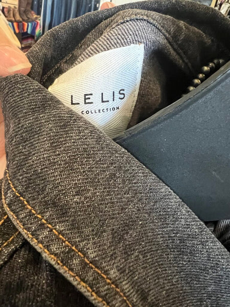 Black Denim Romper NWT Size L