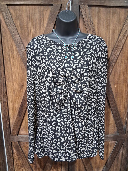 Cabi Cheetah Blouse L