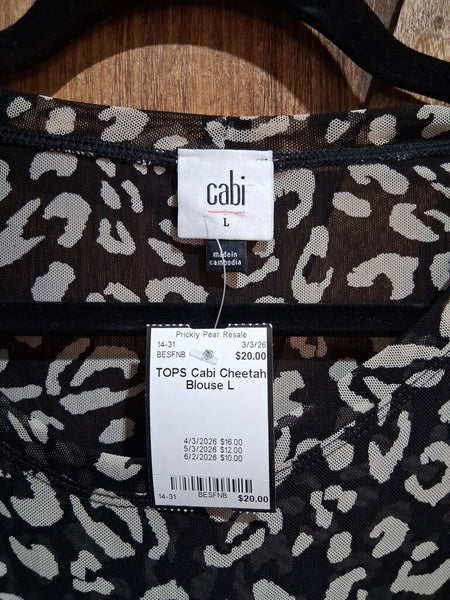Cabi Cheetah Blouse L