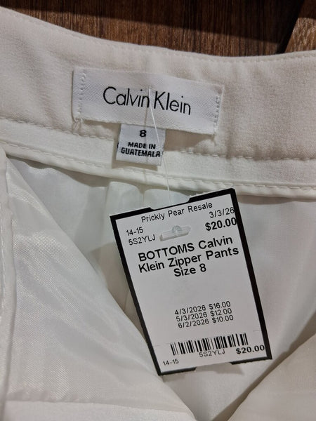 Calvin Klein Zipper Pants Size 8