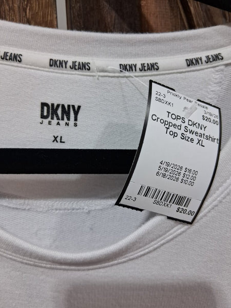 DKNY Cropped Sweatshirt Top Size XL