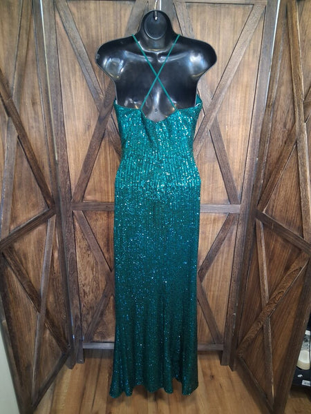 Elizabeth K Sequin Gown Size S