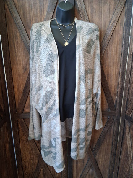 POL Camo Cardigan