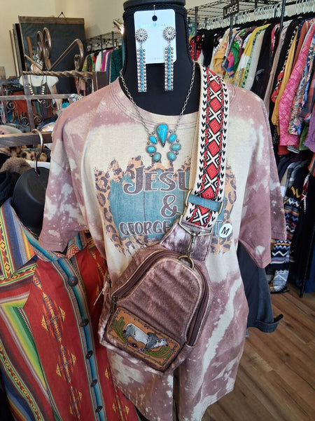 Brahman Bull Western Sling Purse