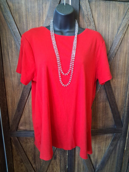 Croft & Barrow Red Tee Size XL