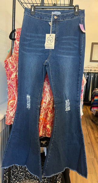 Grace & Emma Denim Flares Size 6 NWT