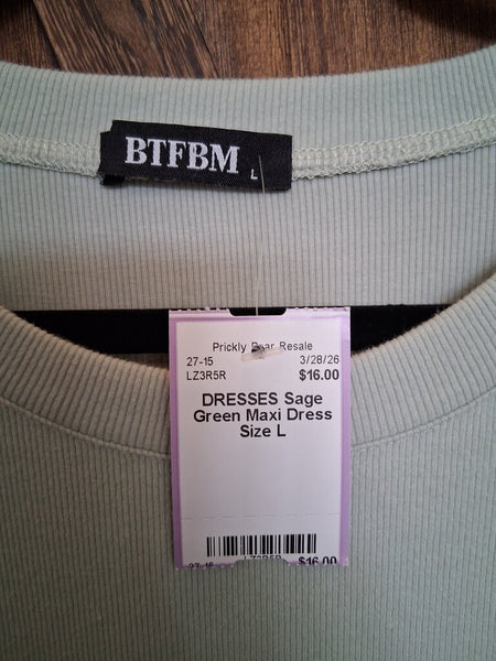 Sage Green Maxi Dress Size L
