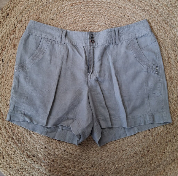 INC Gray Linen Shorts Size 12