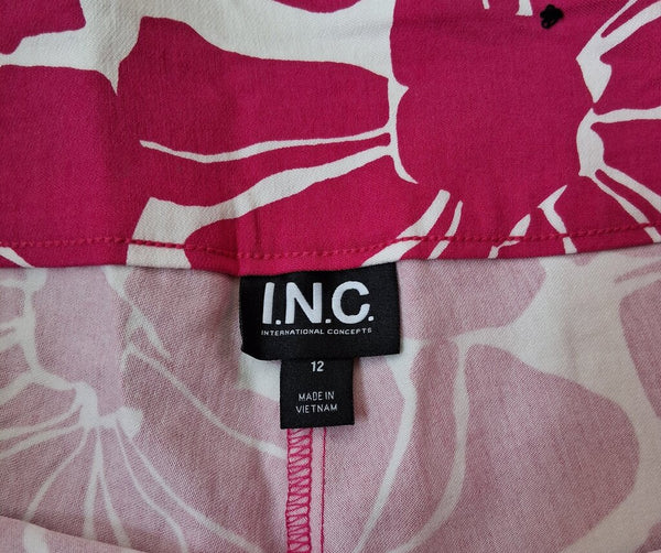 INC Flat Front Floral Shorts Size 12