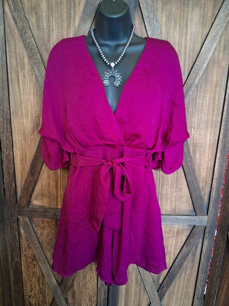 Blue Blush Size L Romper NWOT
