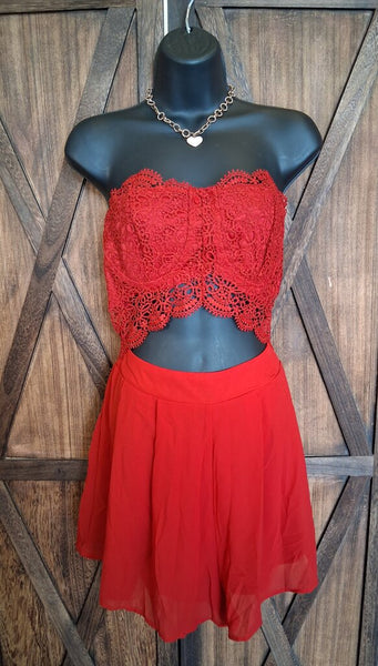 Iris Lace Romper Set Size L
