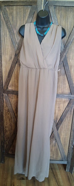She's Cool Taupe Jumpsuit Size XL