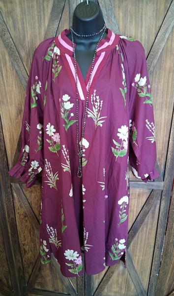 Umgee Floral Tunic Dress NWT Size L