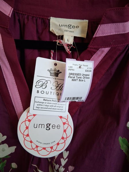 Umgee Floral Tunic Dress NWT Size L