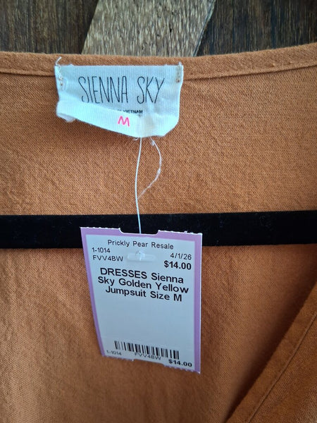 Sienna Sky Golden Yellow Jumpsuit Size M