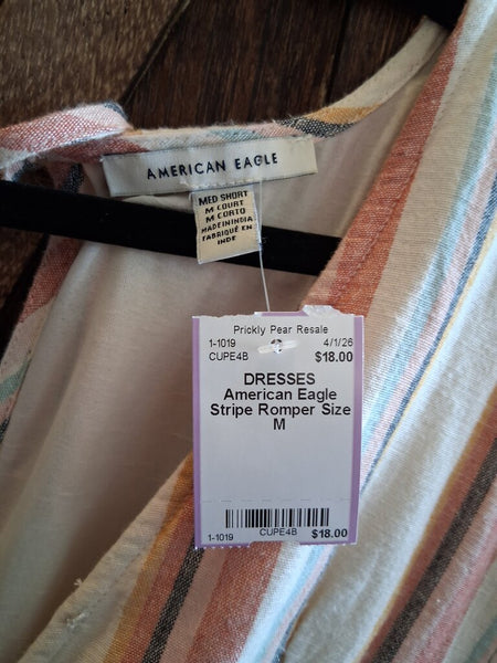 American Eagle Stripe Romper Size M