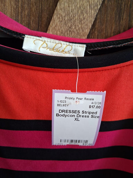 Striped Bodycon Dress Size XL