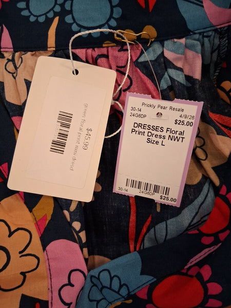 Floral Print Dress NWT Size L