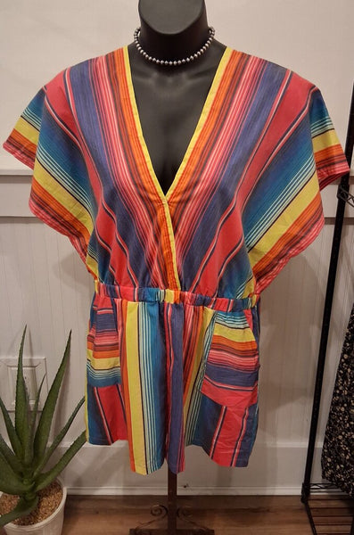 NWT Lucky & Blessed Serape Romper 3XL