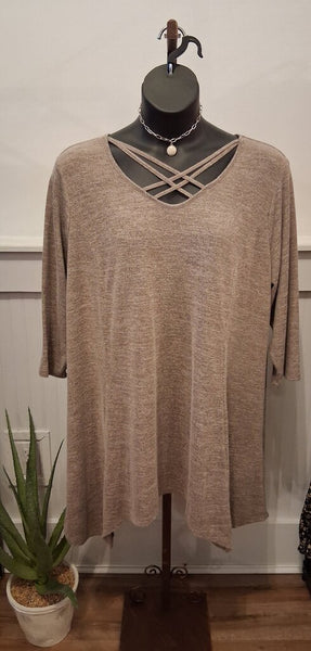 Avenue Cross Blouse 3X