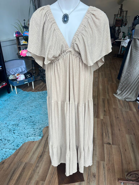 Sunnow Taupe V-Neck Maxi Size XL