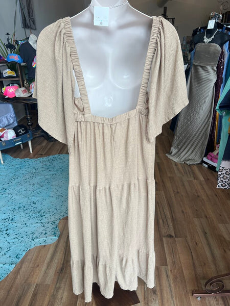 Sunnow Taupe V-Neck Maxi Size XL
