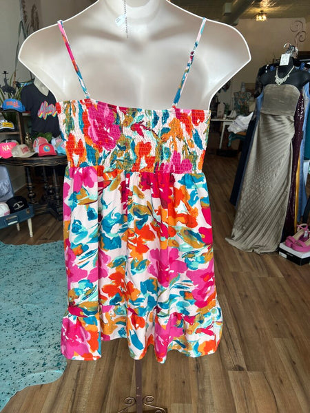 Floral Ruffle Dress Size XL