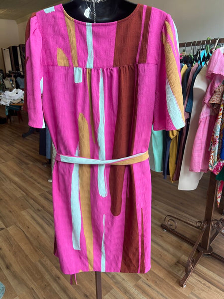 Nine West Retro Striped Dress Size L